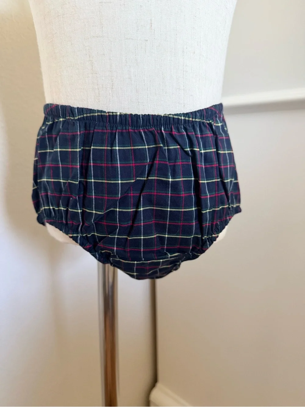 NWT Ralph Lauren Plaid Peter Pan Collar Dress & Bloomers 12M